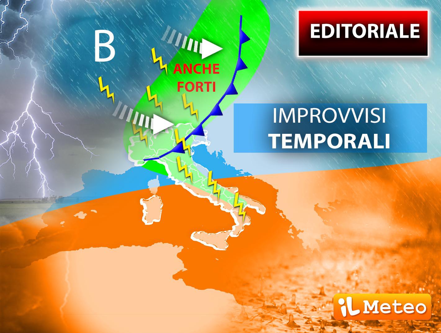 Temporali improvvisi, a rischio anche il weekend: il meteo
