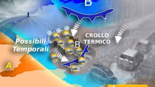 Temporali, vento e neve a bassa quota: nel weekend torna l'inverno