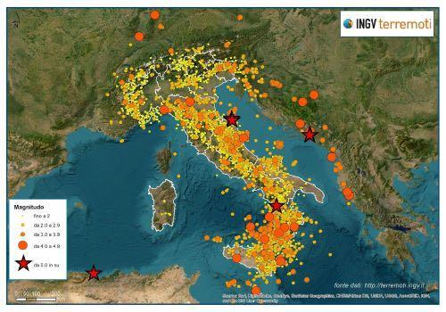 Terremoti, Ingv: nel 2022 registrati oltre 16