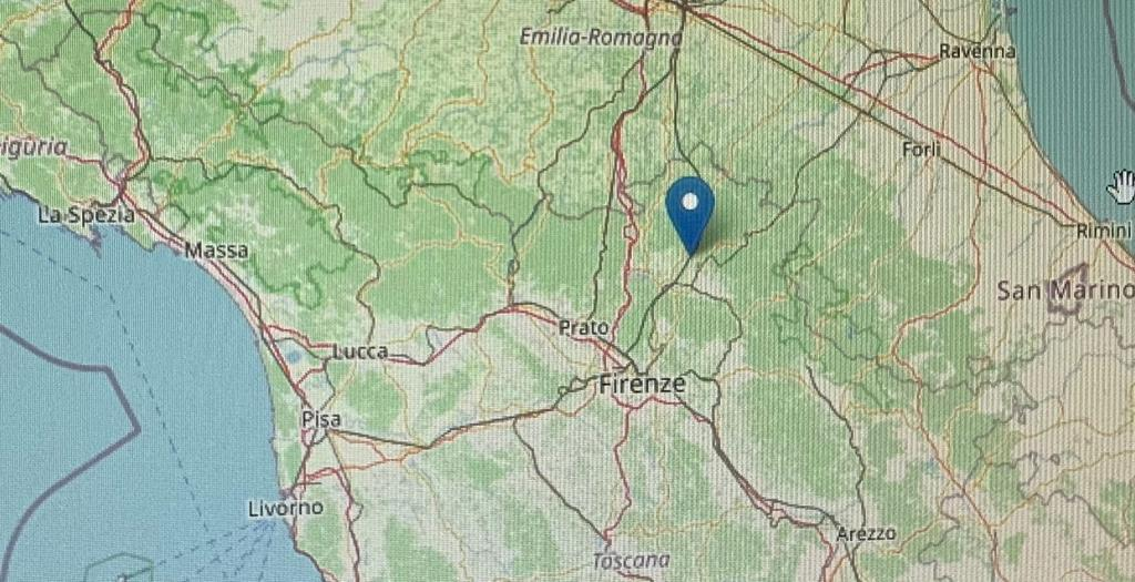 Terremoto oggi in provincia Firenze, la scossa di magnitudo 3
