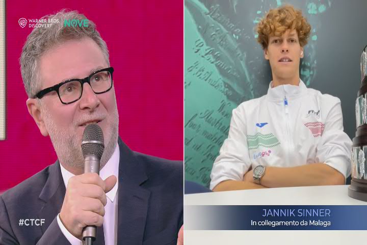 "Ti ha invitato Mattarella", Fazio sorprende Sinner - Video