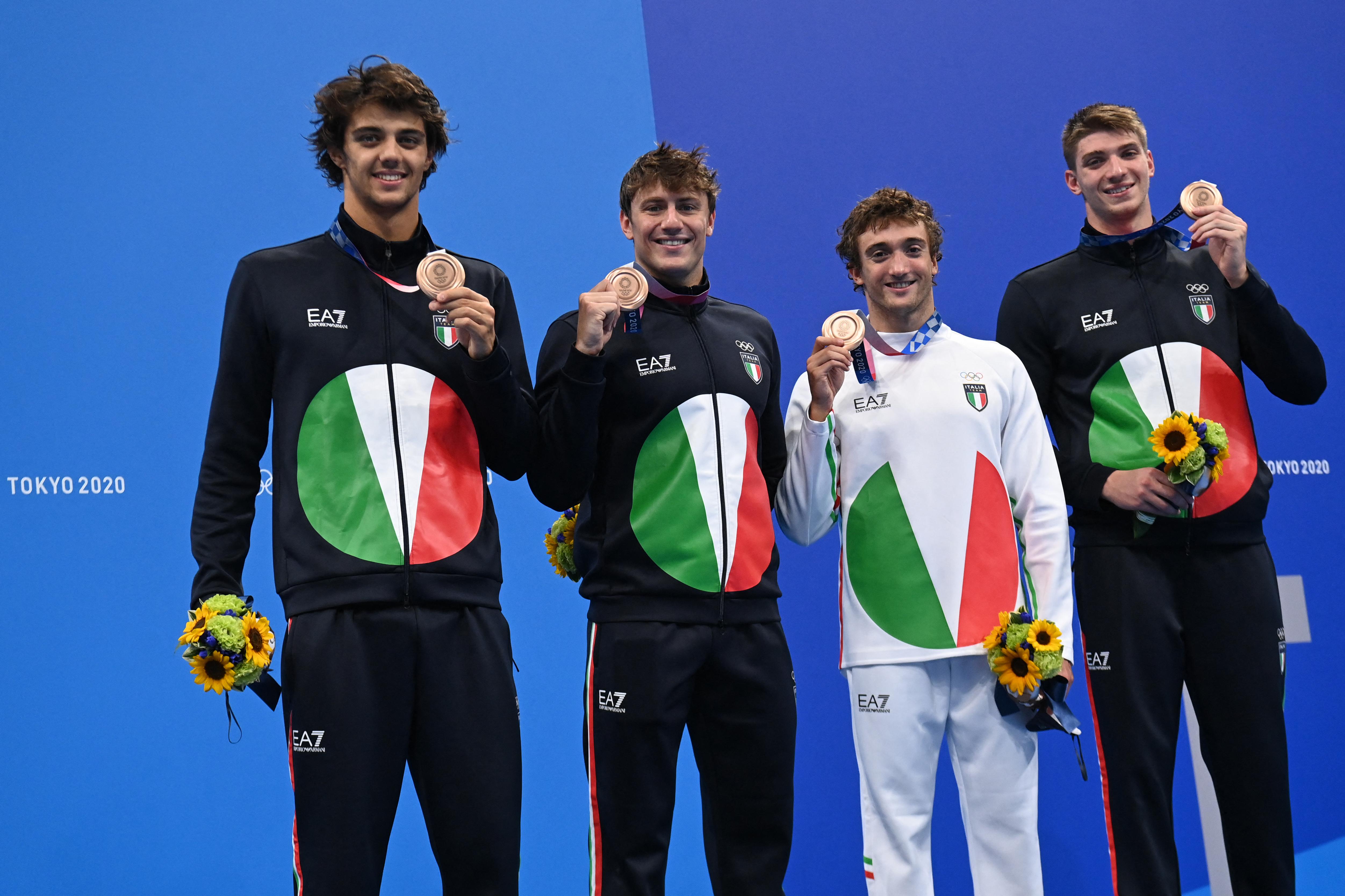 Tokyo 2020, nuoto: Italia bronzo nella 4x100 mista maschile