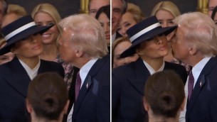 Trump, il saluto con 'non bacio' a Melania - Video