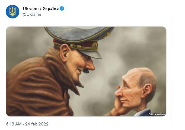 Ucraina, guerra su Twitter: Putin come Hitler