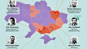 Ucraina: la mappa dei sindaci ucraini catturati e rilasciati o morti