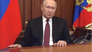 Ucraina-Russia, media: dichiarazione guerra Putin registrata 3 giorni fa