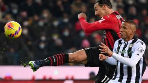 Udinese-Milan 1-1, Ibra salva i rossoneri in extremis