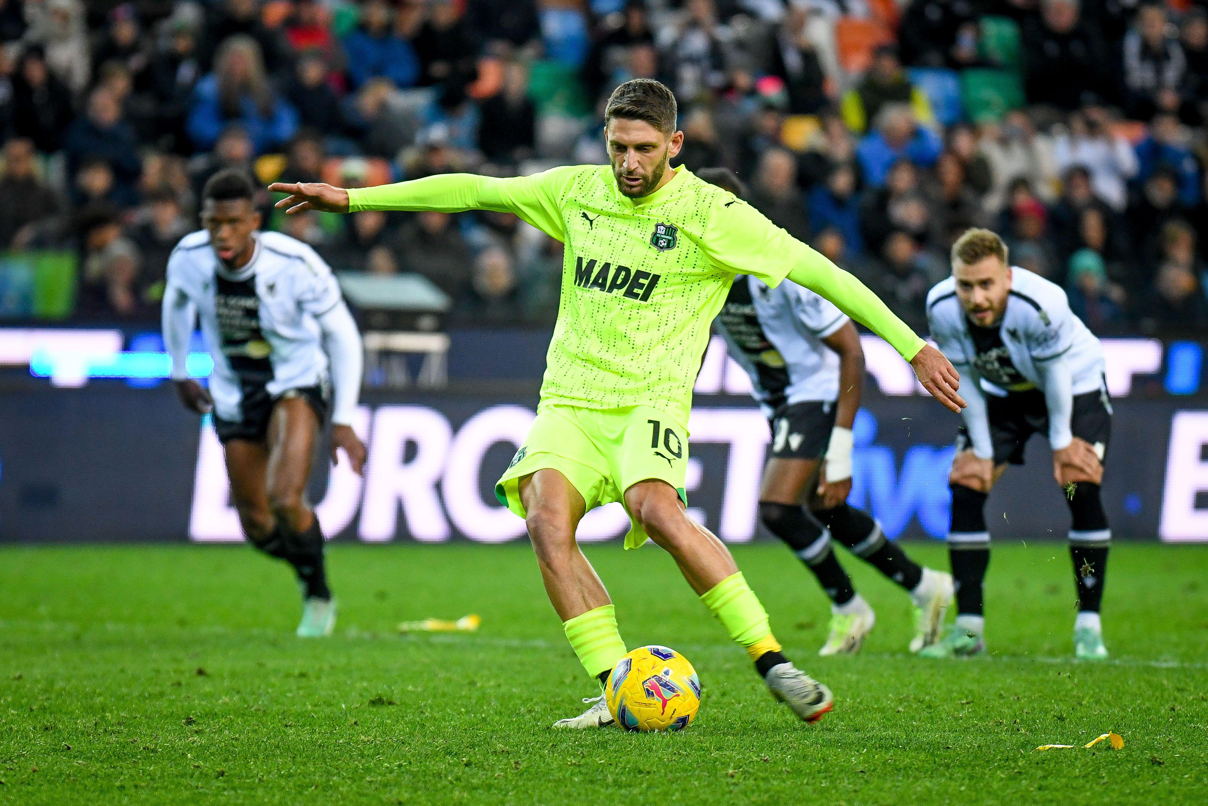 Udinese-Sassuolo 2-2, doppietta di Berardi dal dischetto