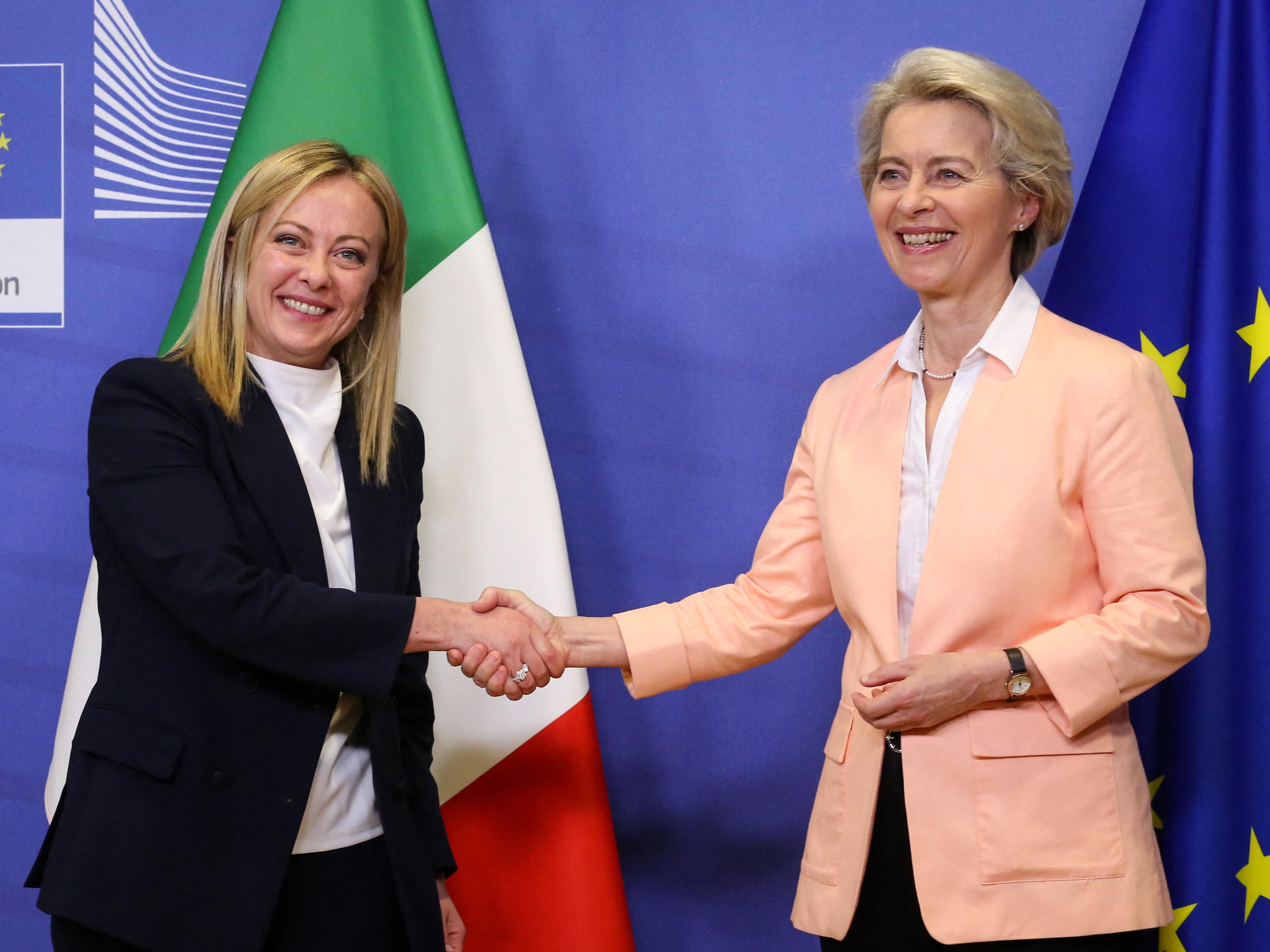 Ue, von der Leyen a Meloni: "Tua visita a Bruxelles segnale forte"