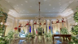 Usa, cade l'albero di Natale della Casa Bianca: colpa del forte vento