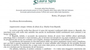 "Via i mosaici di padre Rupnik dalle chiese", la lettera delle vittime ai Vescovi del mondo
