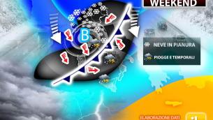 Weekend 11-12 dicembre, ancora maltempo: pioggia e neve su Italia