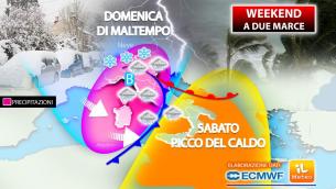 Weekend 6-7 febbraio, da caldo a maltempo: ecco dove