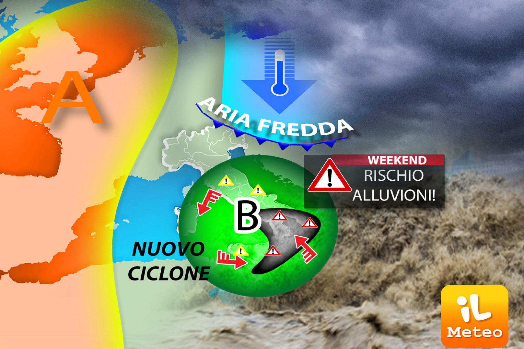 Weekend di maltempo, in arrivo alluvioni al Sud