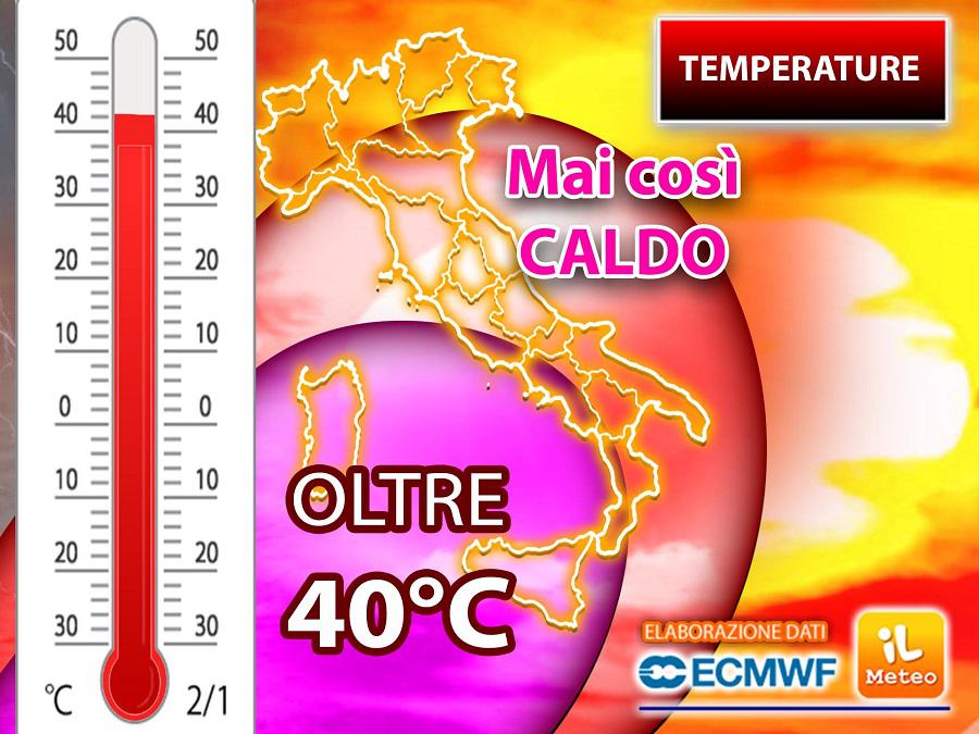Weekend rovente, attesi picchi di 40 gradi: ecco dove